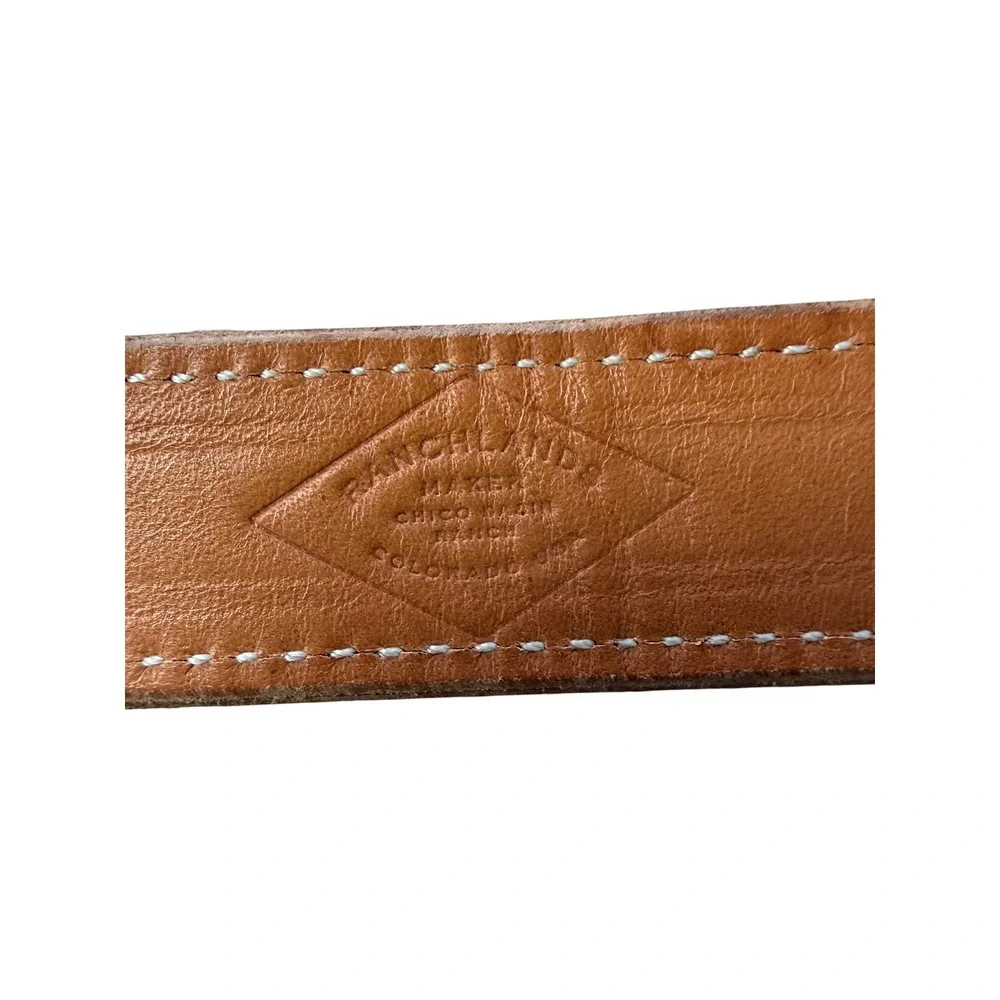 Ranchlands Maker Chico Basin Ranch Roughout Leather Belt Brown Tan Size 30 USA